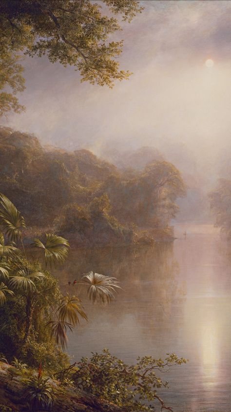 art wallpapers — Frederic Edwin Church (1826 - 1900) The Heart of... Frederic Edwin Church, Canvas Art Projects, Textured Canvas Art, Old Paintings, Aesthetic Painting, Beginner Painting, Romantic Art, Painting Wallpaper, Ethereal Art