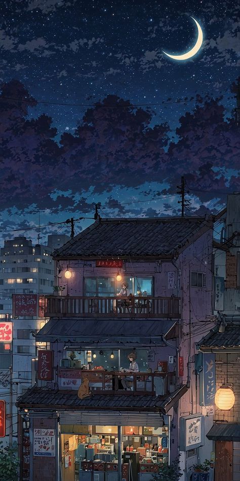 Wallpaper Backgrounds Aesthetic Moon, Night And Day Wallpaper, Night Aesthetic Wallpaper, Night Lofi Wallpaper, Lofi City Wallpaper, Anime Night City Aesthetic Wallpaper, Night Pixel Art Wallpaper, Pixel Night Sky Wallpaper, New Wallpaper Iphone