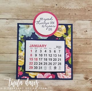 Stamp A Little Longer: 3D Thursday - Simple Desk Calendar Stampin Up Calendar Ideas, Calendar Diy Ideas, Homemade Calendar, Card Boards, Diy Desk Calendar, Desk Calendar Design, Easel Calendar, Calendar Craft, Annual Calendar