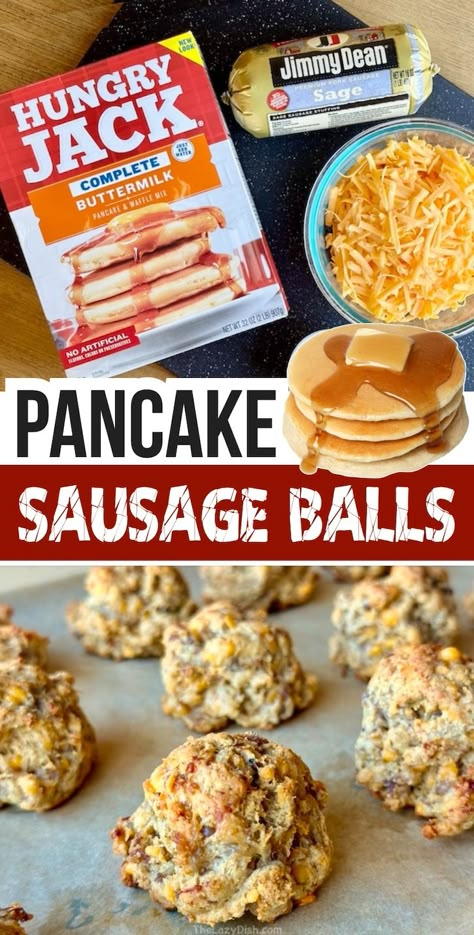 Pancake Sausage Balls Pancake Sausage, Sausage Bites, Sausage Balls Recipe, Sausage Meat, Halloween Breakfast, Sausage Balls, Breakfast Bites, Easy Breakfast Recipes, Breakfast Sausage