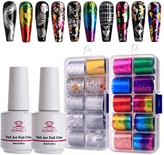 Foil Nail Designs, Manicure Art, Foil Nail Art, Nail Foil, Uv Nail Lamp, Foil Stickers, Gel Glue, Nail Art Designs Diy, Uv Nails