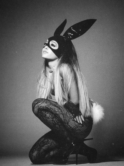 Michael on Twitter: "She’s so hot for this… " Ariana Grande Bunny, Ariana Grande Poster, Ariana Grande Album, Ariana Grande Perfume, Ariana Grande Dangerous Woman, Bunny Mask, Sam & Cat, Black And White Photo Wall, Ariana Grande Photoshoot