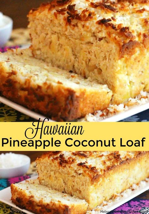 Pineapple Coconut Loaf Cake, Pineapple Coconut Loaf, Pineapple Coconut Bread, Coconut Loaf Cake, Fruit Breads, Desserts Bread, Coconut Loaf, Pane Dolce, Coconut Bread