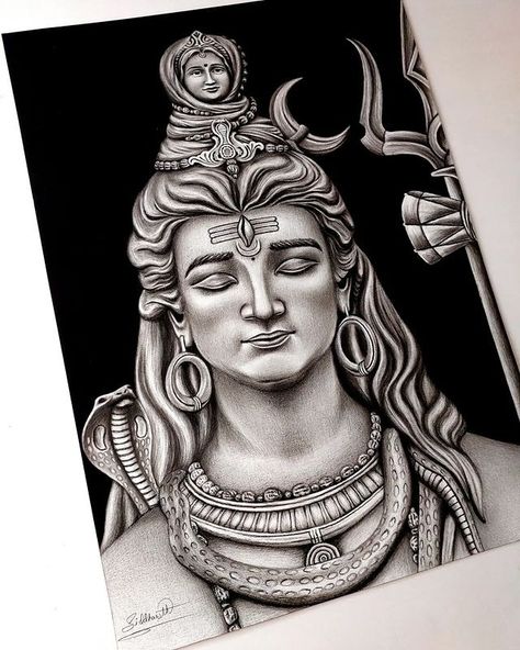 Shiv Ji Charcoal Sketch, Shiv Bhagwan Drawing, Shiv Ji Oil Pastel Drawing, Shivji Sketch, Unique Pencil Sketches Creative, Shiv Ji Sketch, Shivji Drawing, Mahadev Sketch, Lord Shiva Drawing