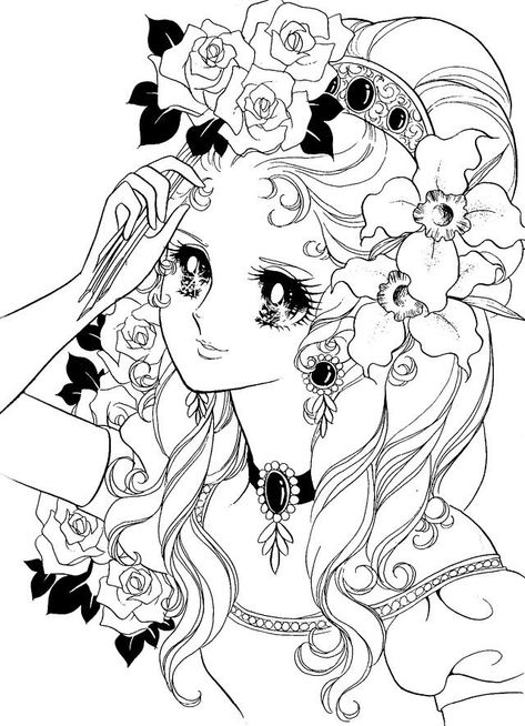 Marie Antoinette Rose Of Versailles, Riyoko Ikeda Illustrations, The Rose Of Versailles Manga, Rose Of Versailles Manga, Riyoko Ikeda, Rose Of Versailles, Ladybug Coloring Page, Vintage Manga, Lady Oscar