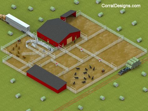 Corrals For Cattle, Cattle Handling Systems, Cattle Barn Designs, Show Cattle Barn, Cattle Facility, Cattle Corrals, Livestock Barn, Cattle Barn, Raising Cattle