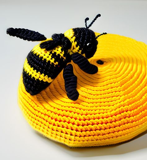 Crochet Bee Hat Free Pattern, Minecraft Bee Crochet Pattern, Crocheted Bee Patterns, Small Bee Crochet Pattern, Crochet Bees Pattern, Crochet Insects Free Pattern, Bumble Bee Crochet Pattern Free, Crochet Bumble Bee Pattern Free, Bee Crochet Patterns Free