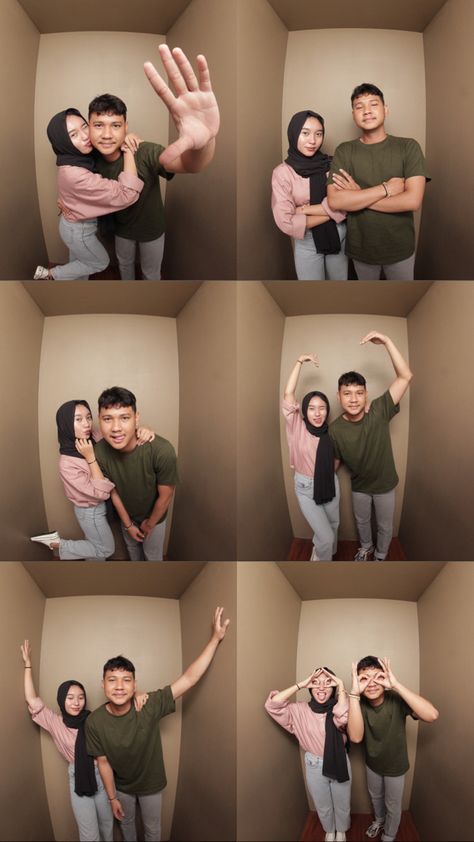 Photobooth Ideas With Boyfriend, Photobooth With Boyfriend, Inspirasi Foto Couple, Gaya Photobox Couple, Photobox Couple Photo Ideas, Photobooth Ideas Pose, Couple Photobox, Photobooth Ideas Couple, Photo Box Couple