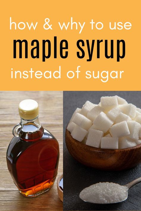 maple syrup and baked goods. Text reads "how to use maple syrup in place of sugar in recipes" Substitute For Maple Syrup, Maple Syrup Substitute, Maple Syrup Recipes, Syrup Recipes, Listen To Me, Sugar Maple, Pure Maple Syrup, Recipes Homemade, Conversion Chart