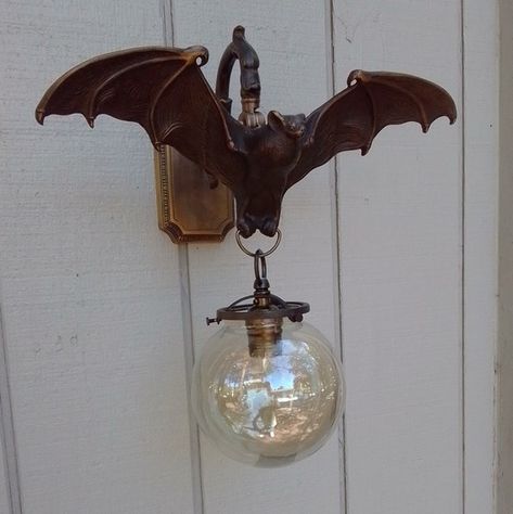 Bat Chandelier, Creepy Tree, Bat Light, Witchy House, Tree Cottage, Bat Wall, Vintage Wall Sconces, Goth Home, Gothic Decor