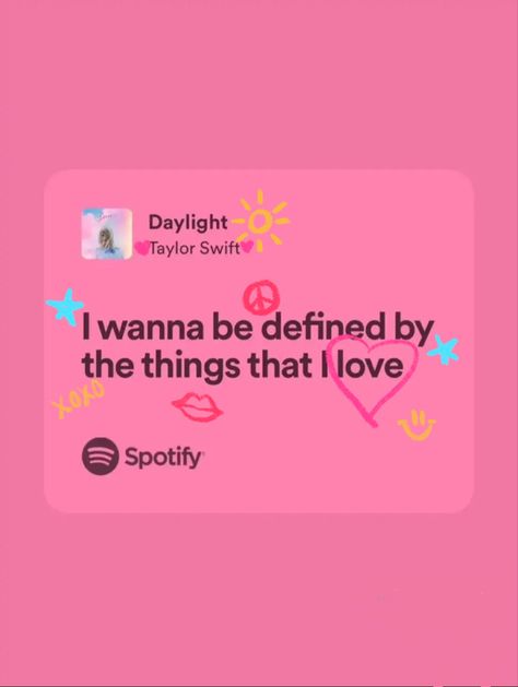 Taylor Swift Daylight, Tailor Swift, Pink Lyrics, Mac Stickers, Taylor Songs, Celebrity Music, Taylor Swift Songs, Taylor Swift Lyrics, Song Playlist