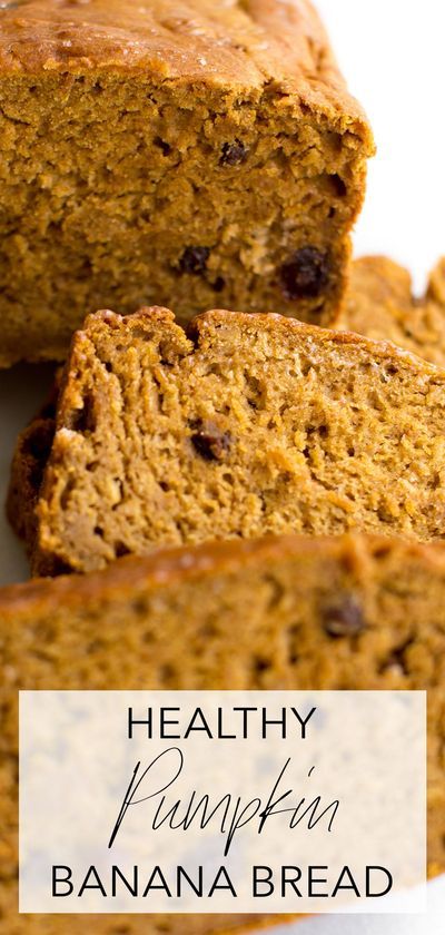 Healthy Pumpkin Banana Bread, Healthy Pumpkin Bread, Pumpkin Banana Bread, Pumpkin Banana, Sugar Pumpkin, Healthy Banana Bread, Healthy Pumpkin, Banana Healthy, Banana Recipes