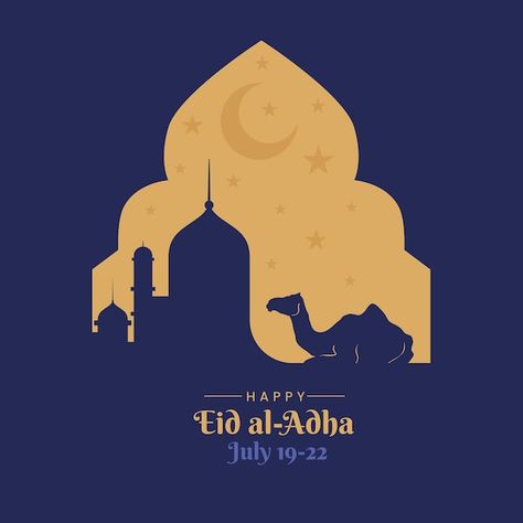 Eid Al Adha Design, Eid Al-adha Design, Celebration Illustration, Eid Al Adha Greetings, Eid Images, Happy Eid Al Adha, Newborn Backdrop, Idul Adha, Cute Images With Quotes