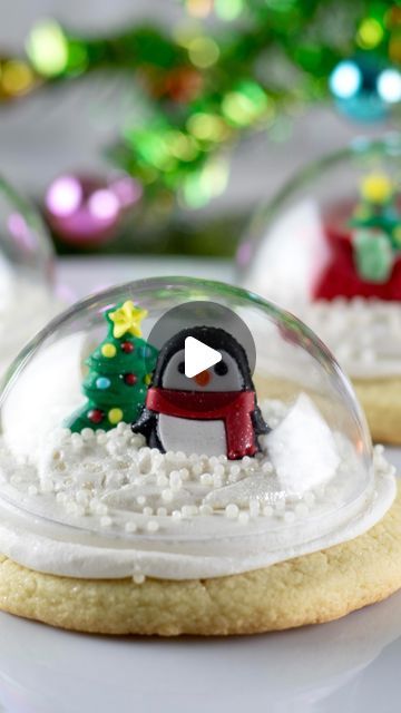 14K likes, 49 comments - cherylscookies on December 13, 2023: "Let it snow… cookies! ❄️🍪 Shake up your cookie game with this sugar cookie snow globe recipe 👇 

Ingredients:

- Cheryl’s Cut-Out Cookie Dough 
- Cheryl’s Buttercream Frosting 
- Royal icing pieces 
- Nonpareil sprinkles 
- Fillable plastic Christmas ornaments

Directions:

- Roll out cookie dough to desired thickness, then cut out large circles with a cookie cutter. Place the cookies onto a baking tray lined with parchment ... Cookie Snow Globe, Roll Out Cookie Dough, Snow Globe Cookies, Snowglobe Cookies, Snow Cookies, Plastic Christmas Ornaments, Piping Frosting, Cookie Games, Christmas Snow Globes