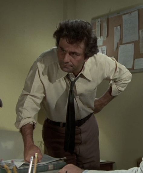 Peter Falk as Colombo, in a casual office look Columbo Aesthetic, Recital Poster, Future Memes, Columbo Peter Falk, Gaslight Gatekeep Girlboss, Chet Baker, Peter Falk, Pilot Episode, Face Reference