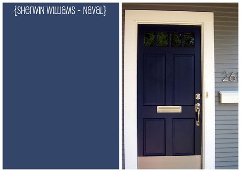 sherman williams  naval | Sherwin Williams Naval Naval Sherwin Williams Front Door, Naval Sherwin Williams, Sherwin Williams Naval, Navy Door, Benjamin Moore Hale Navy, Vancouver Condo, Sherman Williams, Blue Front Door, Brick Siding