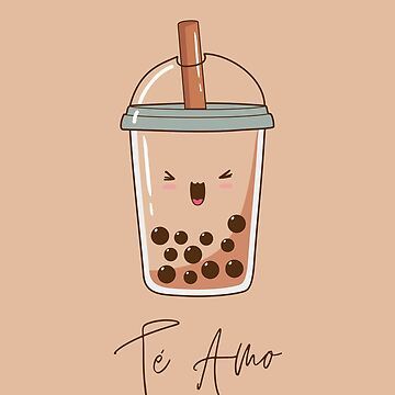 Bubble Tea Cute Drawing, Cartoon Bubble Tea, Boba Sticker Printable, Boba Tea Stickers, Cute Bubble Tea Stickers, Te Chai, Cute Food Drawings, Boba Tea, Food Drawing