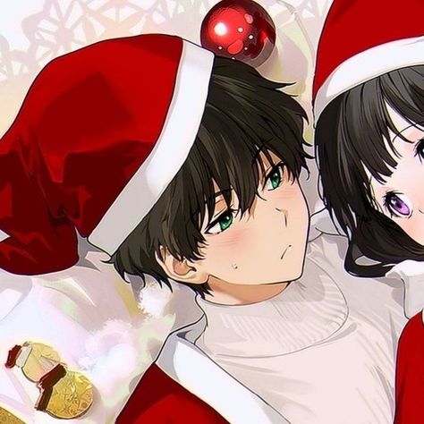 Avatar Couple Anime, Christmas Anime Matching Pfp, Matching Pfp Couple Christmas, Cute Anime Profile, Cute Matching Pfp, Christmas Couple Pictures, Anime Christmas, Best Anime Couples, Avatar Couple