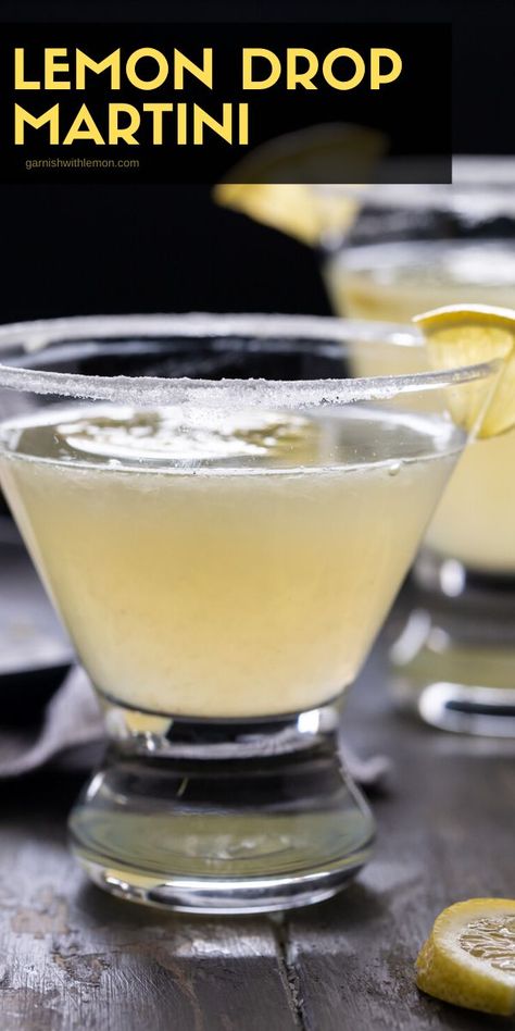 Easy Vodka Cocktail, Lemon Drop Martini Recipe, Best Vodka Cocktails, Drinks Alcohol Recipes Easy, Vodka Cocktails Easy, Citrus Vodka, 4 Ingredient Recipes, Lemon Drop Martini, Simple Syrup Recipes