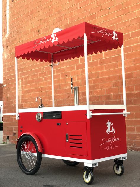 Portable Food Cart, Food Trolley Design, Gerobak Vintage, Gerobak Dorong, Food Stall Design, Snack Cart, Hot Dog Cart, Clothing Store Interior, Food Cart Design