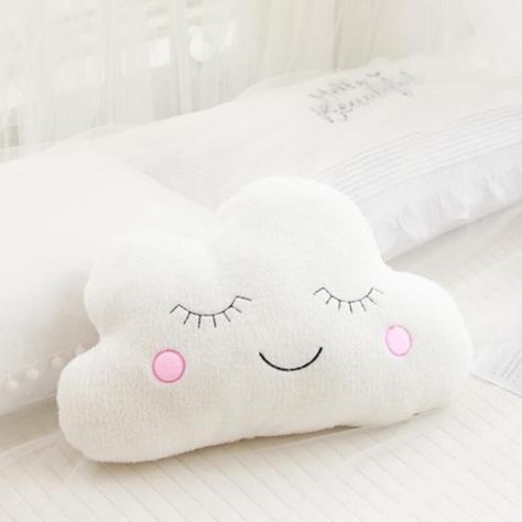 Children's Plush Stuffed Cushion - Living Simply House Kawaii Cloud, Cartoon Clouds, Cloud Cushion, Star Cloud, Bedroom Pillows, Kawaii Room, Cute Stars, Cute Pillows, Comfort And Joy