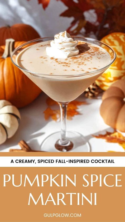 Pumpkin Spice Martini: A Creamy, Spiced Fall-Inspired Cocktail Fall Martinis Recipes, Pumpkin Pie Martini Recipe, Pumpkin Spice Martini, Pumpkin Spice Cocktail, Pumpkin Martini, Pumpkin Pie Martini, Martini Recipes Vodka, Spiced Cocktail, Flavored Coffee Creamer