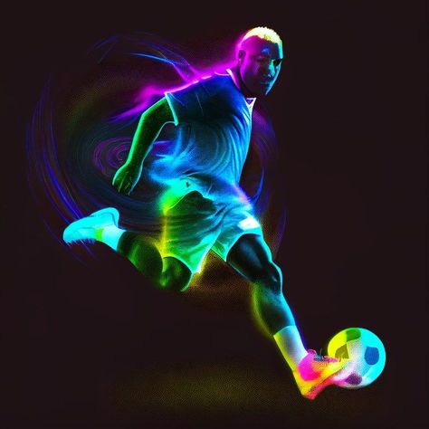 Free Neon Football Soccer Ball Player Neon Football, Football Club Logo, Yearbook Themes, Glow In Dark, Football Football, Club Logo, Free Vectors, Cellphone Wallpaper, Football Soccer