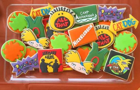 90's Nickelodeon Party - Imgur Party Ideas For Adults Men, 31st Birthday Party, Nickelodeon Party, Birthday Party Ideas For Adults, 90s Theme Party Decorations, 90s Party Ideas, 90s Party Decorations, 90s Nickelodeon, Party Ideas For Adults