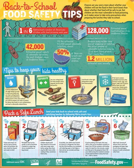 https://flic.kr/p/KHiTzR | Back to School Food Safety Food Safety Infographic, Food Safety Posters, Safety Infographic, Food Safety Tips, School Nutrition, Food Handling, School Safety, School Health, Good Healthy Snacks