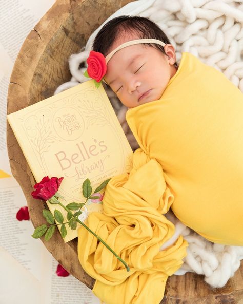 Snow White Newborn Pictures, Disney Princess Milestone Pictures, Beauty And The Beast Newborn Pictures, Beauty And The Beast Maternity Shoot, Beauty And The Beast Nursery Theme, Disney Newborn Pictures, Beauty And The Beast Photoshoot, Beauty And The Beast Nursery