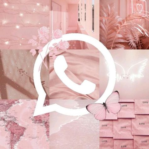 Pastel Pink Whatsapp Icon, Widget Icon Pink Aesthetic, Whats App Icon Aesthetic, Pink Icon Whatsapp, Pink Icons For Apps Aesthetic, Whatsapp App Icon Aesthetic, Pink Logo Aesthetic, Aesthetic Whatsapp Icon, Telephone Icon Aesthetic