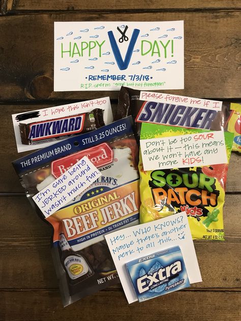 Vasectomy care package for husband Post Vasectomy Care Package Funny, Vicectomy Basket, After Vasectomy Care Package, Visectamy Gift, Husband Care Package Ideas, Happy Vasectomy Day, Vasectomy Care Package Funny Uk, Vacestomy Care Package Funny, Vacestomy Care Package