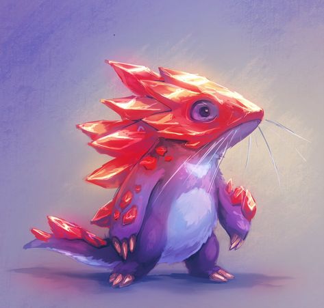 Fantasy Familiar Concept Art, Simple Creature Design, Small Creature Concept Art, Fantasy Pet Art, Fantasy Beasts Mythical Creatures, Fantasy Animal Concept Art, Fantasy Monster Concept Art, Fantasy Familiar, Animal Rpg