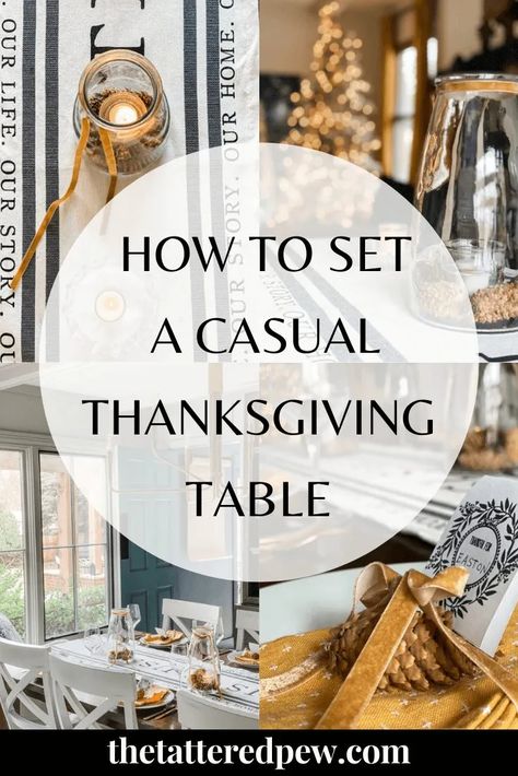 How To Set A Casual Thanksgiving Table » Thanksgiving Tablescapes Small Table, Thanks Giving Table Setup, Thanksgiving Large Table Settings, Winter Thanksgiving Table, Thanksgiving Table Settings Square Table, Setting The Table For Thanksgiving, How To Set Table For Thanksgiving, How To Set Up Thanksgiving Buffet Table, Placemat Setting Ideas