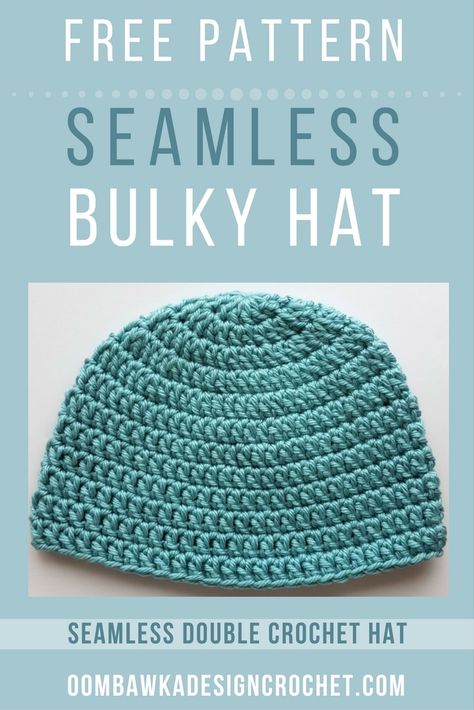 Last year I wrote a pattern which included how you can make one of my double crochet hats 'seamless' in a simple way. Since that time I have received a number of email requests asking me for the seamless version of my Basic Bulky Beanie pattern. I decided to make it easier for all of us I'd write the original pattern out again, using my seamless method. This way you have a pattern to reference for each size instead of needing to scroll through all the comments on the original post looking for my Double Crochet Hat, Bulky Yarn Crochet, Chunky Yarn Crochet, Crochet Newborn Hat, Crocheted Beanie, Crochet Baby Beanie, Hat Patterns Free, Yarn Hats, Crocheted Hat