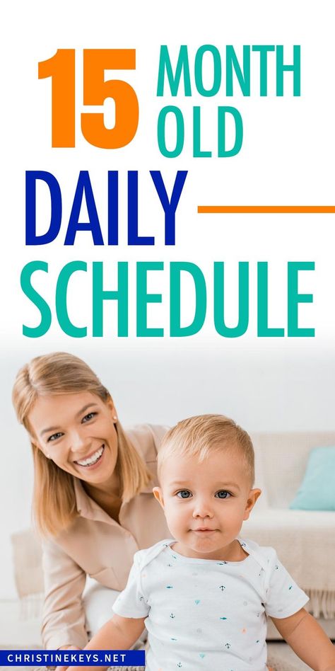 15 month old daily schedule. Check out this great toddler schedule for a 15 month old. Read about her sleep schedule and how dropping to one nap is going. 15 Month Old Schedule, Baby Sleep Consultant, Toddler Routine, Toddler Chores, Newborn Sleep Schedule, Toddler Schedule, Baby Schedule, Baby Sleep Schedule, Baby Nap