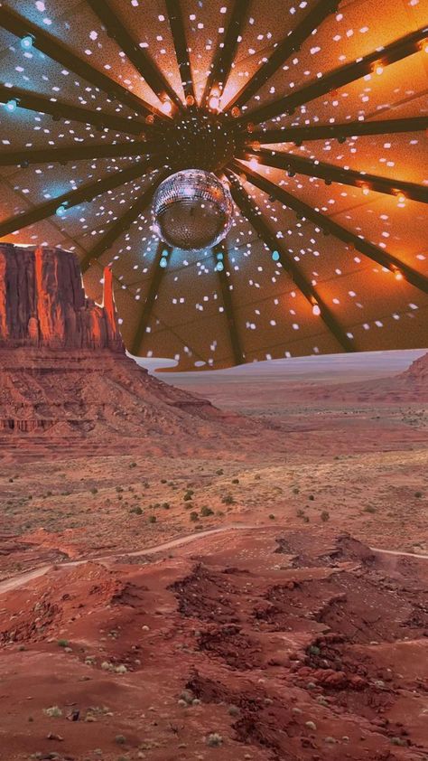 Desert 70s Aesthetic, Coachella Desert Aesthetic, Electric Rodeo Theme, Disco Core Aesthetic, Disco Cowboy Wallpaper, Desert Alien Aesthetic, Desert Disco Aesthetic, Desert Party Aesthetic, Indie Party Aesthetic