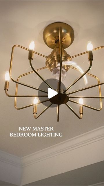 Jenny Simile on Instagram: "New master bedroom light fixture 🤩💡  #newlight #lightfixture #masterbedroom" Master Closet Light Fixture, Closet Light Fixtures, Bedroom Light Fixtures, Bedroom Light, Closet Lighting, Master Closet, Antique Lighting, Gold Light, Bedroom Lighting