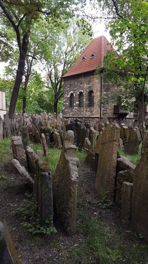 Old Jewish Cemetery in the Prague Jewish Town Jewish Cemetery, Prague, Cemetery, Around The Worlds, Cabin, House Styles, Home Decor, Home Décor