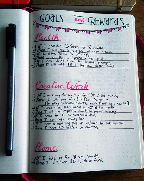 Everyone uses their bullet journal differently, but there is one thing every bullet journal enthusiast must do: experiment! Here are 13 bullet journal spreads that can take your bullet journal to the next level, so give them a try today! Rewards For Adults, Creative Bullet Journal Ideas, Journal Ideas Inspiration, Bullet Journal Collections, Bullet Journal Key, Bullet Journal 2019, Improve Your Handwriting, Morning Pages, Free Rewards