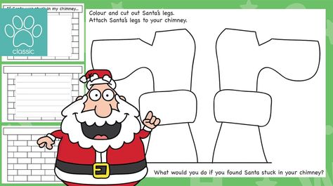 If Santa Was Stuck In My Chimney I Would, Santa Stuck In Chimney Craft, Santa Stuck In Chimney, Uk Classroom, Santa Notes, Find Santa, Christmas Writing, 1st Grade Reading, Teacher's Pet