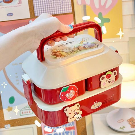 Big Lunch Box, Kawaii Lunch, Pure Satisfaction, Microwave Food, Figet Toys, Cute Lunch Boxes, Kawaii Bento, Lunch Box With Compartments, Picnic Lunch