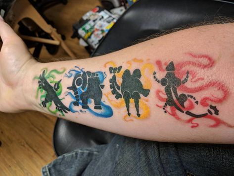 My newest ink. Divine Beasts done by Erin at Two Thumbs in Waimalu, HI. Breath Of The Wild Tattoo, Beast Tattoo Ideas, Divine Tattoo, Dr Tattoo, Nerd Tattoos, Beast Tattoo, Tattoo Mistakes, Nerdy Tattoos, Zelda Tattoo