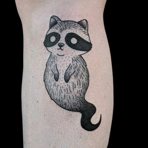 Raccoon Tattoo Ideas, Tattoos Reference, Racoon Tattoo, Raccoon Tattoo, Pin Up Girl Tattoo, Small Matching Tattoos, Tool Tattoo, Ghost Tattoo, Back Of Shoulder Tattoo