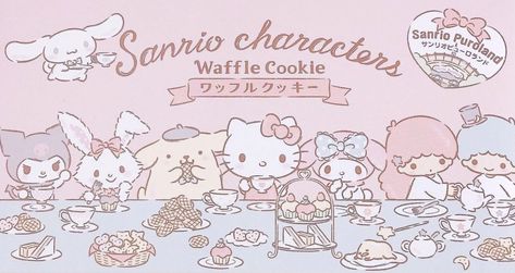 sanrio food desk top wallpaper 🧁🌸 Sanrio Characters, Hello Kitty, Laptop, Kitty