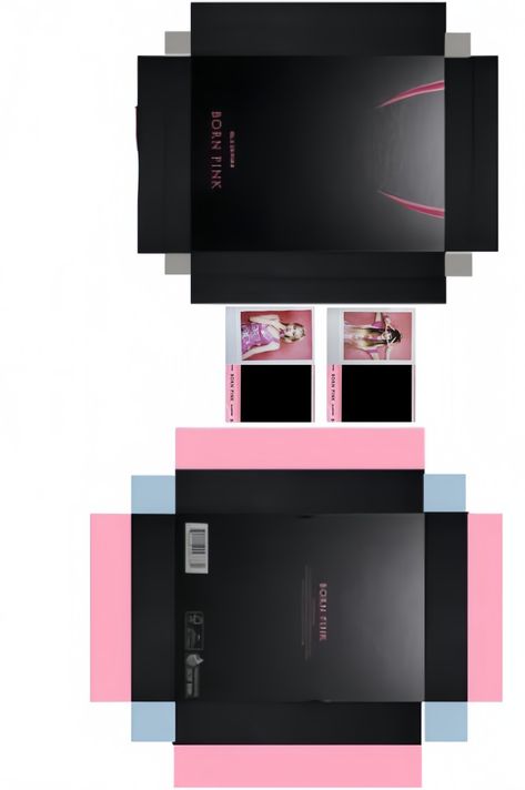 Blackpink Blackpink Diy, Album Blackpink, Album Kpop, Kpop Ideas, Born Pink, Blind Bags, Cover Template, Pink Mini, Quiet Book