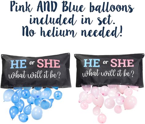 AmazonSmile: Pop Fizz Designs | Gender Reveal Balloon Drop Bag | He or She, What Will it Be?: Health  Personal Care Balloon Drop Gender Reveal, Gender Reveal Balloon Drop, Confetti Cannon Gender Reveal, Baseball Gender Reveal, Gender Reveal Box, Gender Reveal Photos, Balloon Drop, Gender Reveal Party Supplies, Confetti Poppers