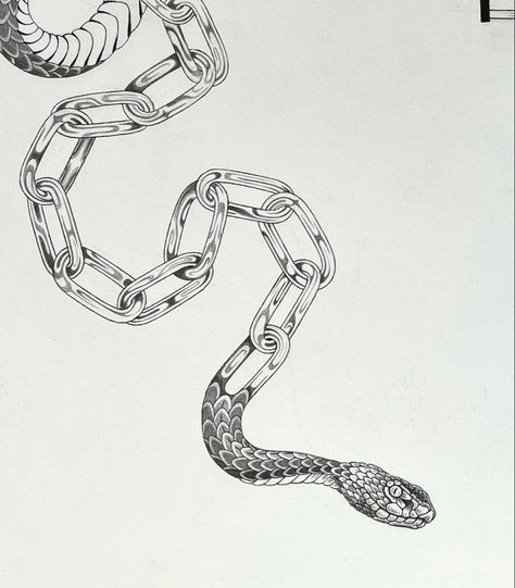 @thineownself.tattoo Chain Snake Tattoo, Cerberus Arm Tattoo, Gym Back Tattoo, Winding Snake Tattoo, Snake Chain Tattoo, Shelby Cobra Tattoo, Snake Filler Tattoo, Celtic Pattern Tattoo, Man Tattoos Ideas