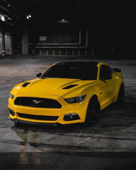 Yellow Camaro, Yellow Mustang, Tokyo Drift Cars, Mustang Wallpaper, Mustang Car, Mustang Ecoboost, Aesthetic Cool, Ford Mustang Car, Car Organization