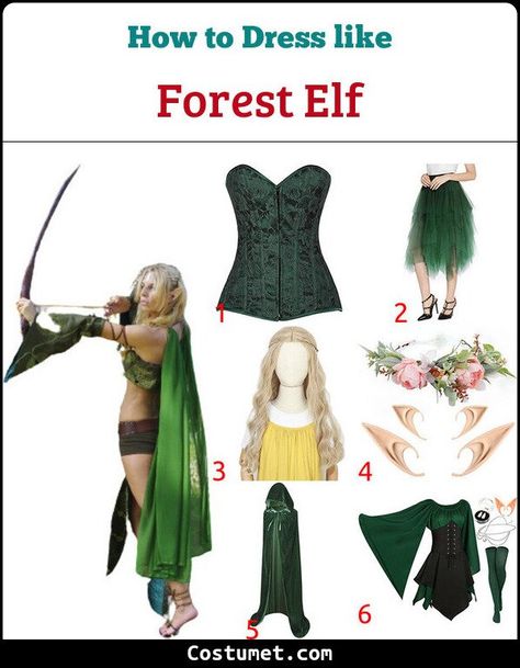 Forest Elf Costume for Cosplay & Halloween 2022 Halloween Costume Elf, Diy Elf Costume Women, Elf Costume Diy, Elf Costume Ideas, Forest Elf Costume, Costume Diy Women, Elves Costume, Elf Sleigh, Woodland Elf Costume